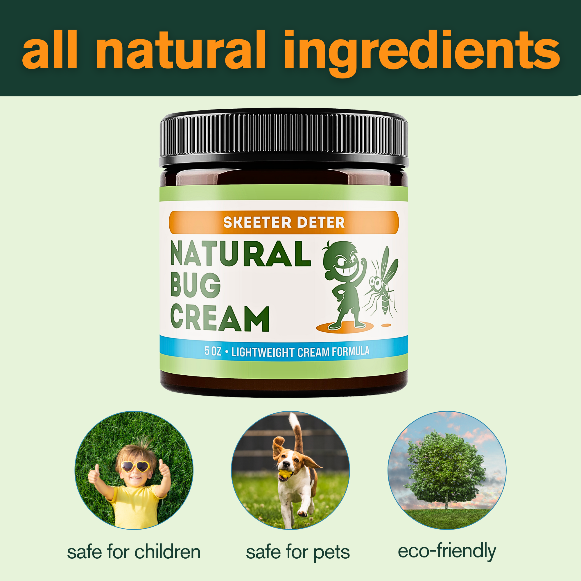 Natural Bug Cream: 5 Oz