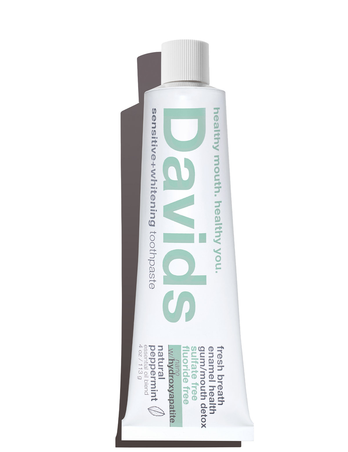 Davids sensitive+whitening nano-hydroxyapatite premium toothpaste / peppermint / 4 oz: Single / 4oz