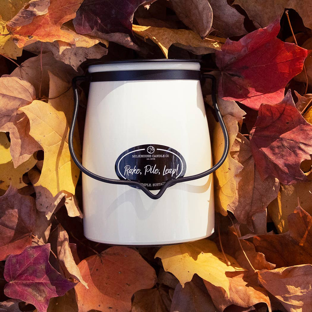 22 oz Butter Jar Candle: Rake, Pile, Leap!