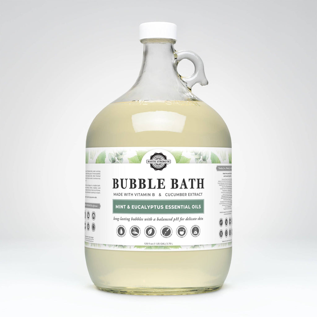 Bubble Bath for Sensitive Skin: Eucalyptus Mint | Sulfate Free | Refill oz