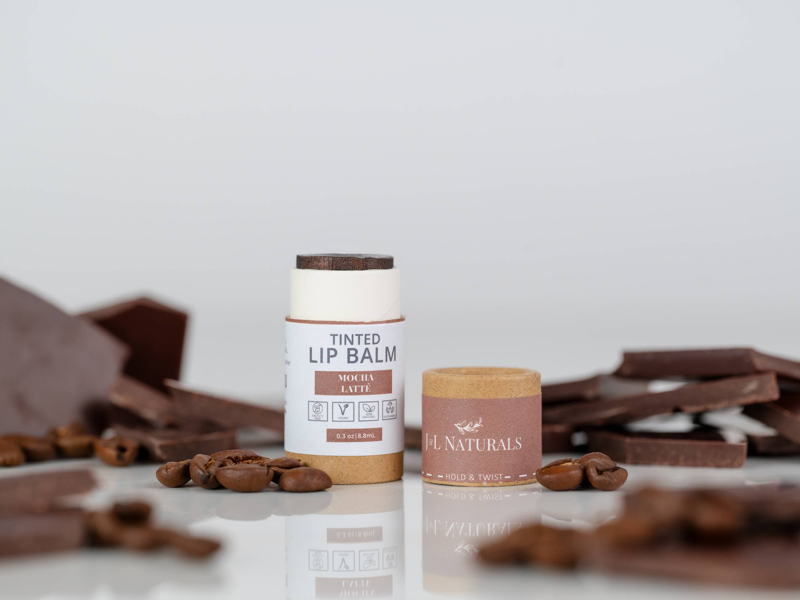 Natural Tinted Lip Balm - 5 Colors - Fall Hydration: Mocha Latte