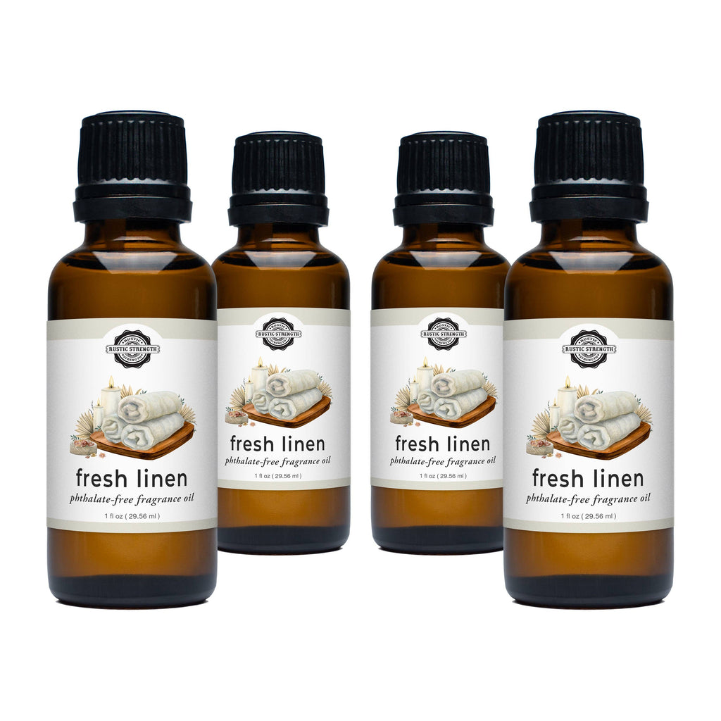 Fresh Linen Phthalate-Free Fragrance Oil: - 1 oz Retail Glass Vials