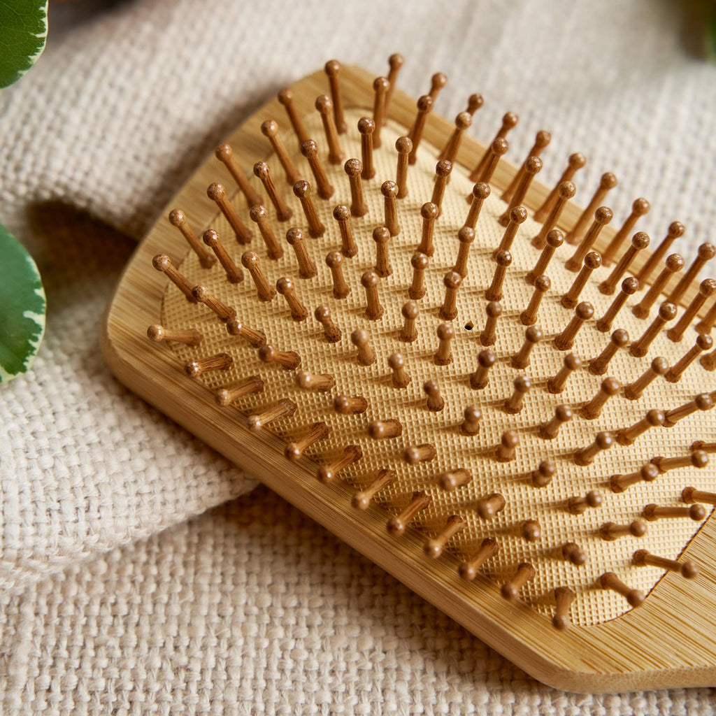 Bamboo Paddle Hairbrush - Square | Bestseller