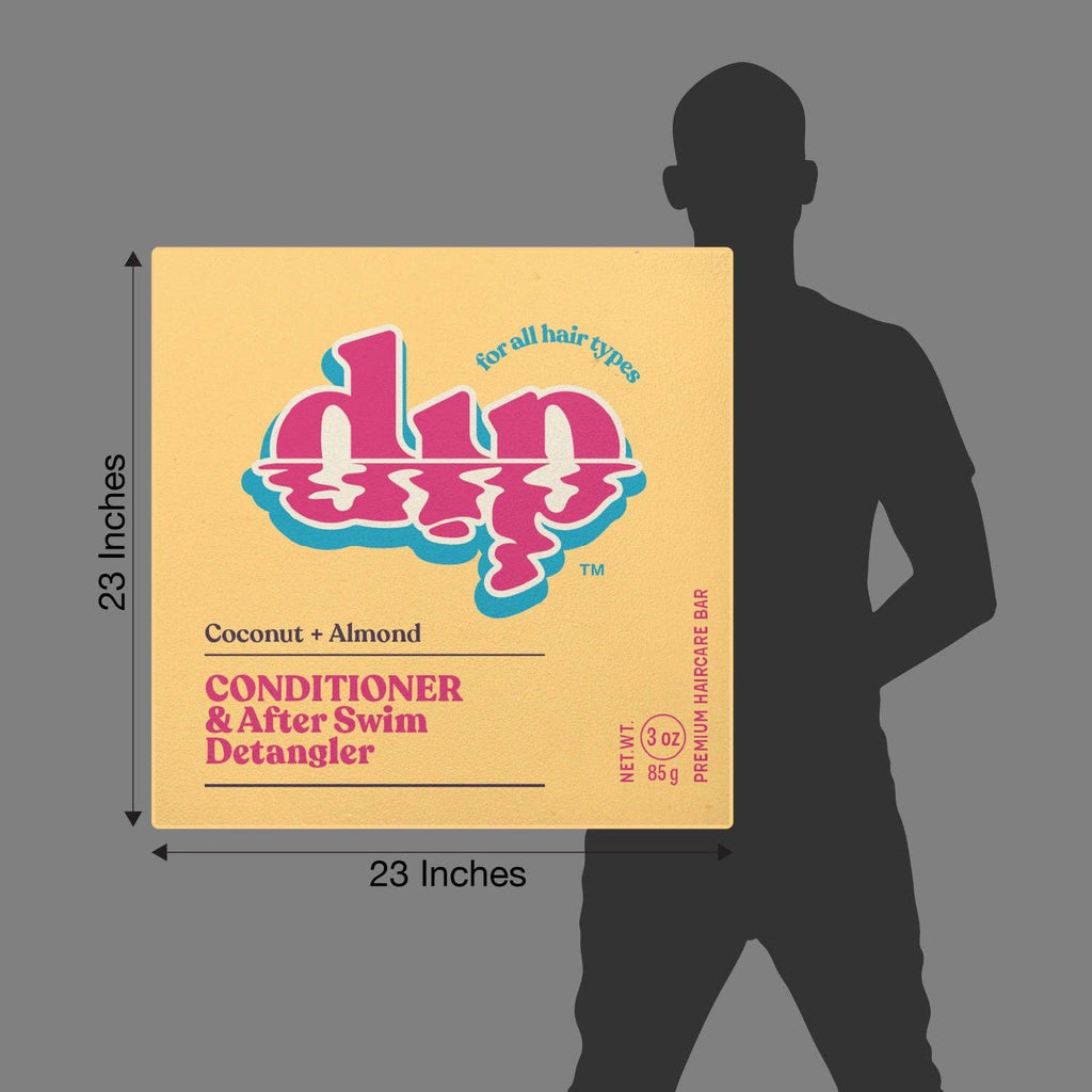 Oversized Dip Conditioner Box Window Display: Tangerine + Honeydew