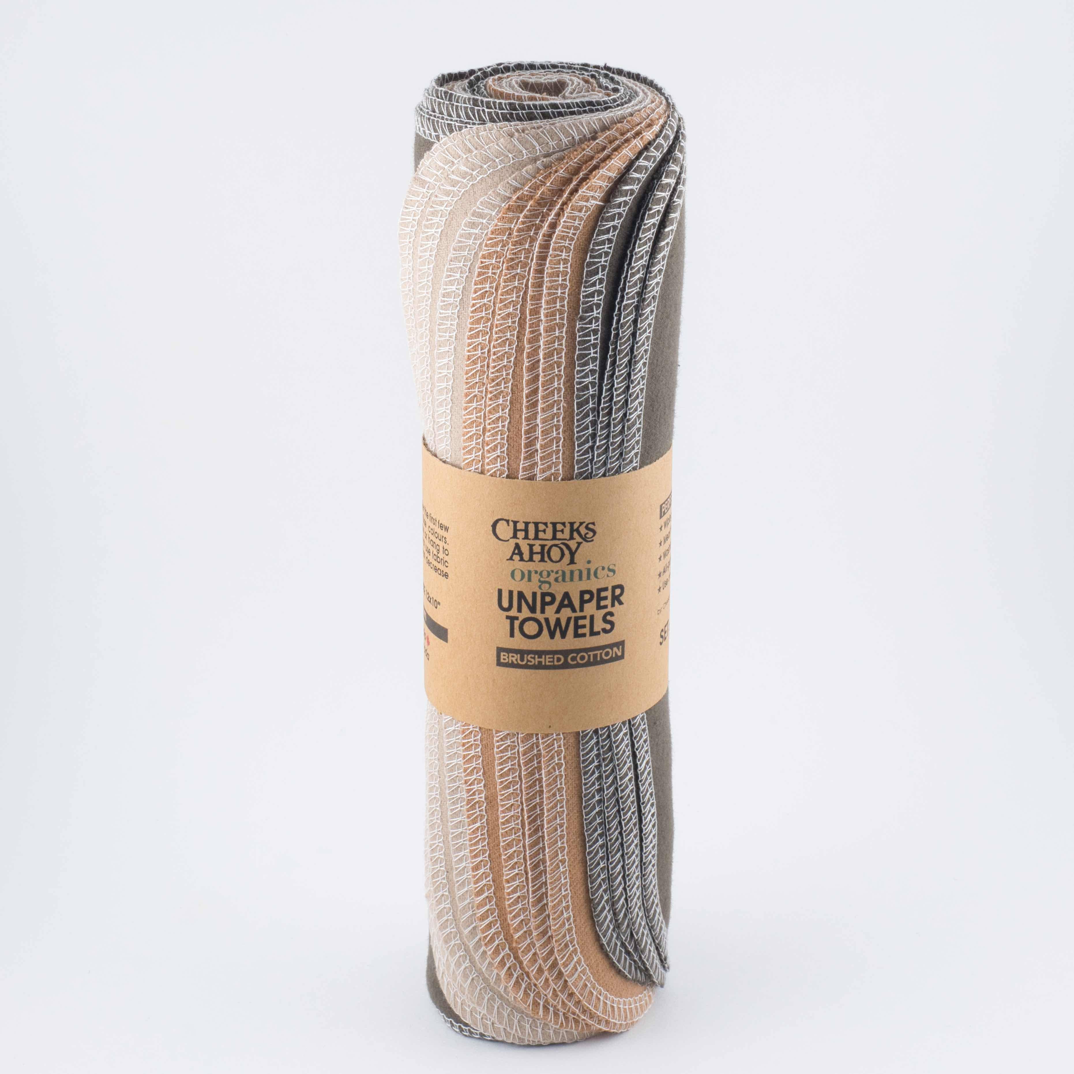 Non-Paper Towels - Organic Brushed Cotton : Oatmeal / 12-pk