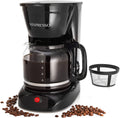 Mixpresso 12-Cup Drip Coffee Maker, Coffee Pot Machine Including Reusable And Removable Coffee Filter, Borosilicate Glass Carafe