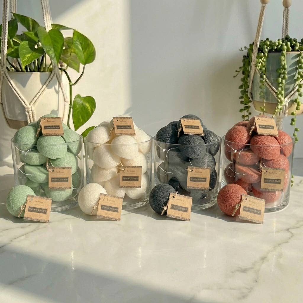 Natural Konjac Facial Cleansing Sponge | Earth Day Best: White
