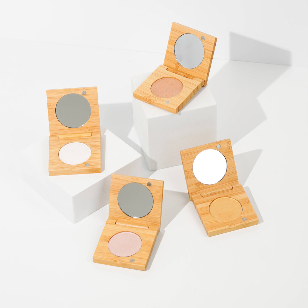 Pressed Mineral Highlighter | Refillable Zero Waste Makeup: Tundra