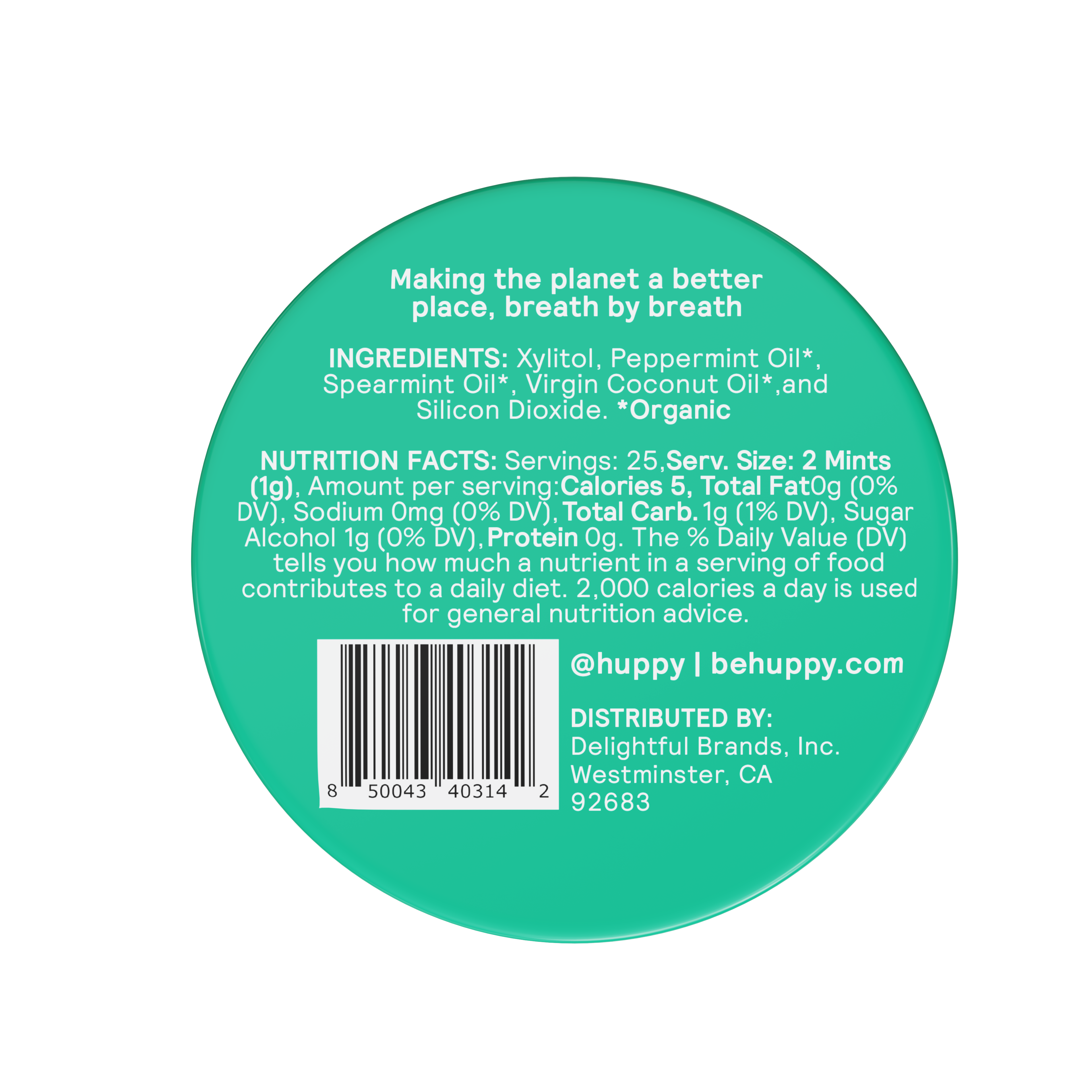 Sugar-Free Breath Mints | 50ct | Fresh Mint Blend