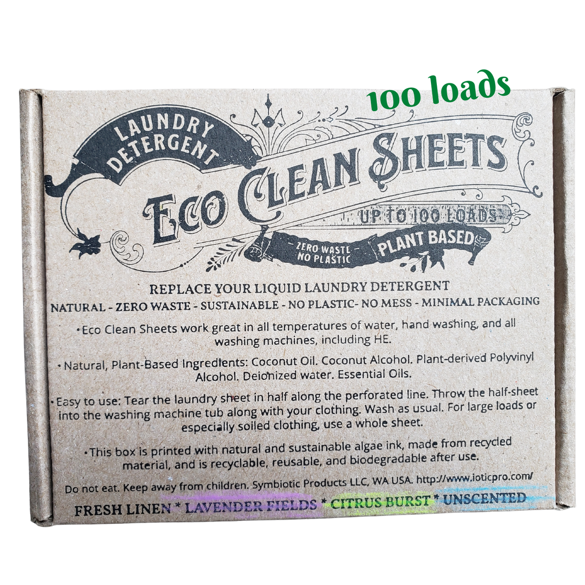 Eco Clean Sheets - Concentrated Laundry Detergent -100 Loads: Lavender Fields