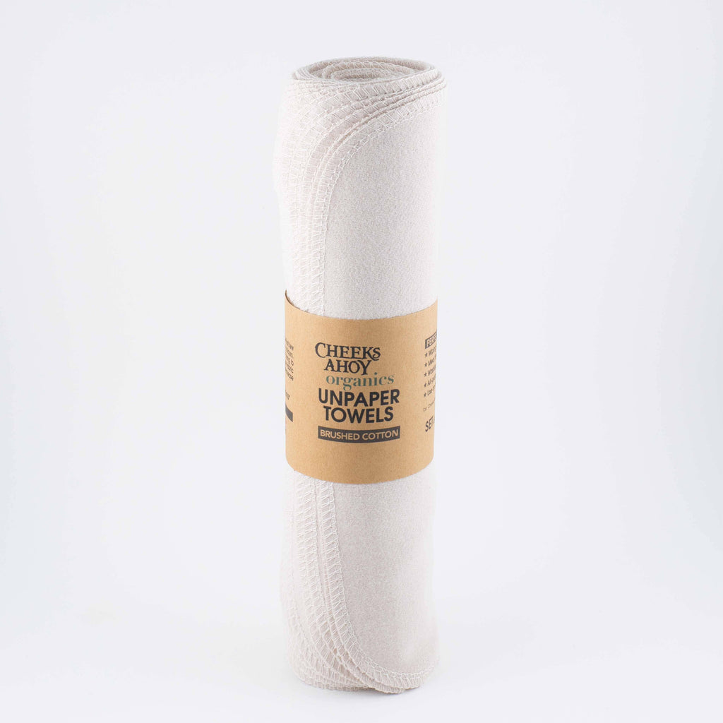 Non-Paper Towels - Organic Brushed Cotton : Oatmeal / 12-pk