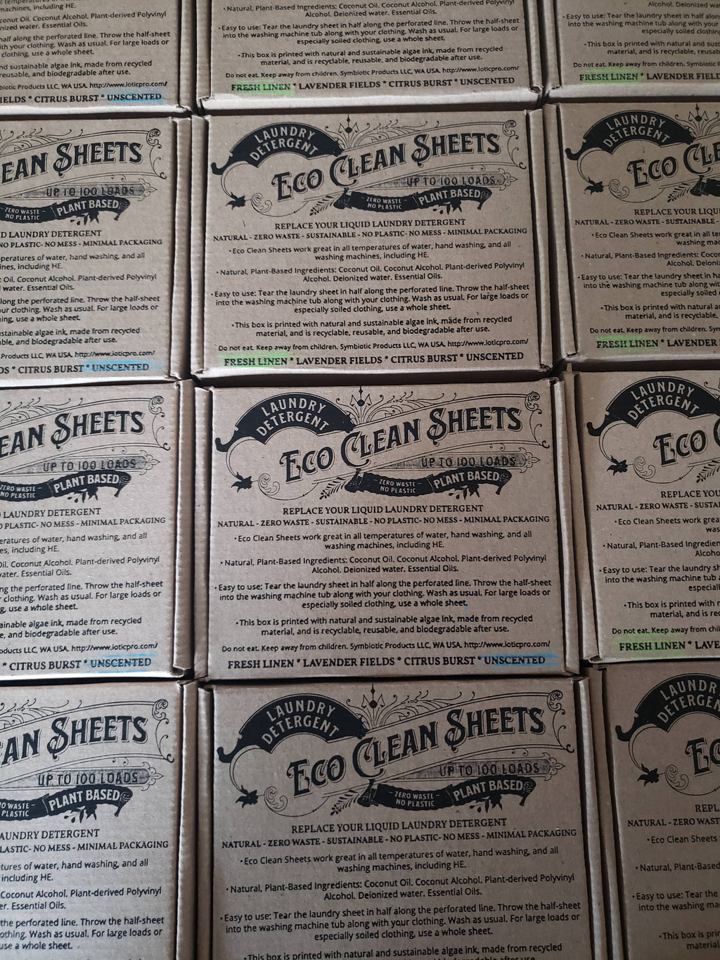 Eco Clean Sheets - Concentrated Laundry Detergent -100 Loads: Citrus Burst