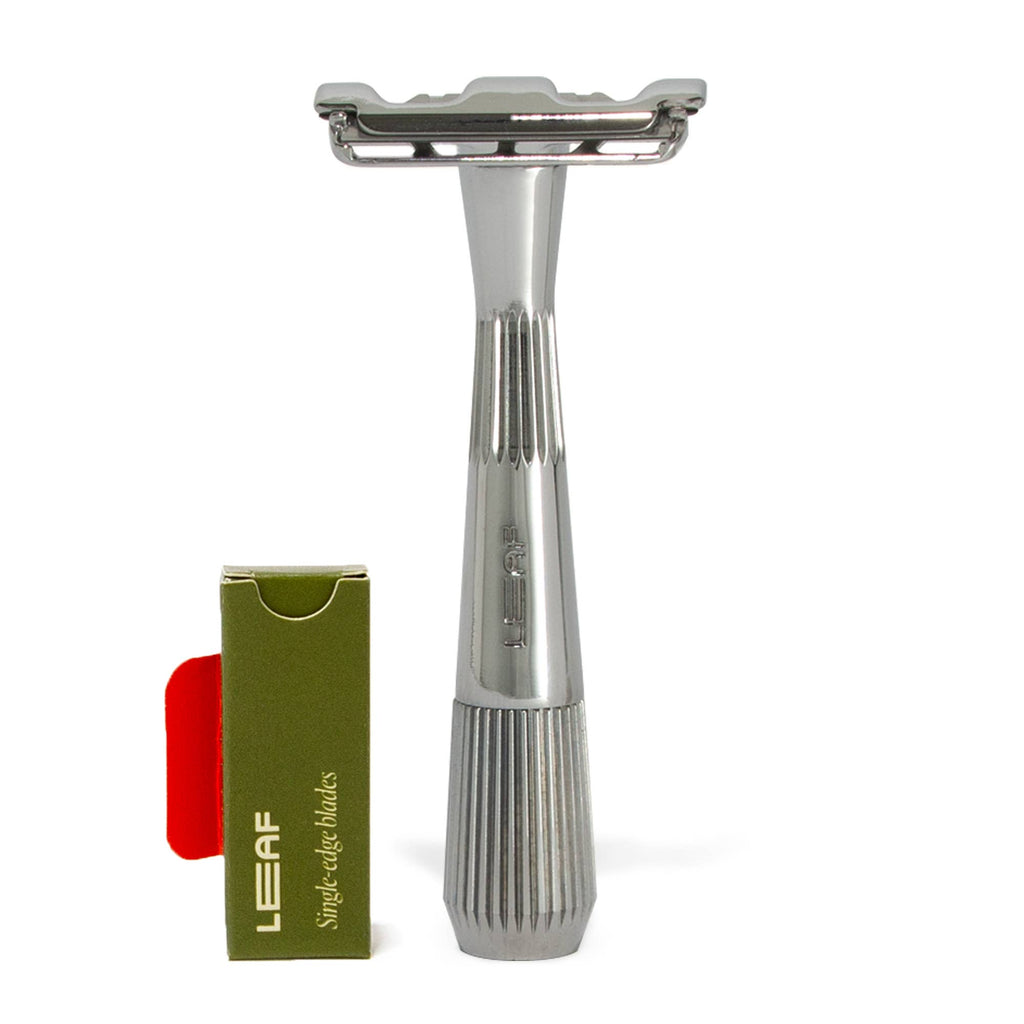 Leaf Single-Edge Razor - Twig & Thorn: Chrome / Twig