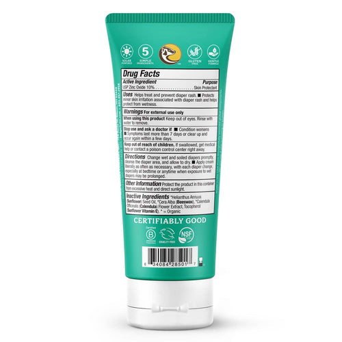 Badger Diaper Cream with Zinc Oxide, Organic & Gentle: 2.9 fl oz Tube