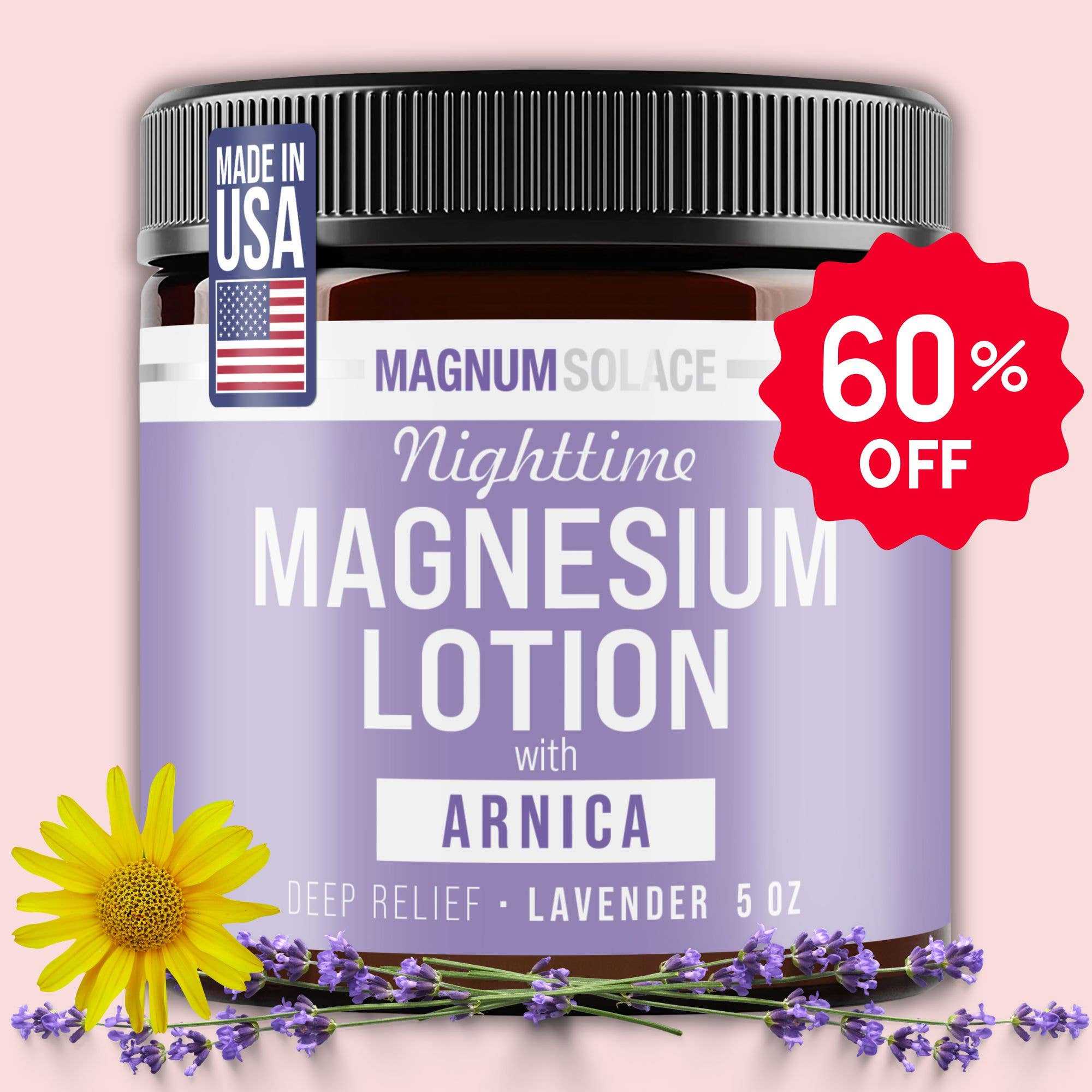 Nighttime Magnesium Lotion with Arnica: Lavender
