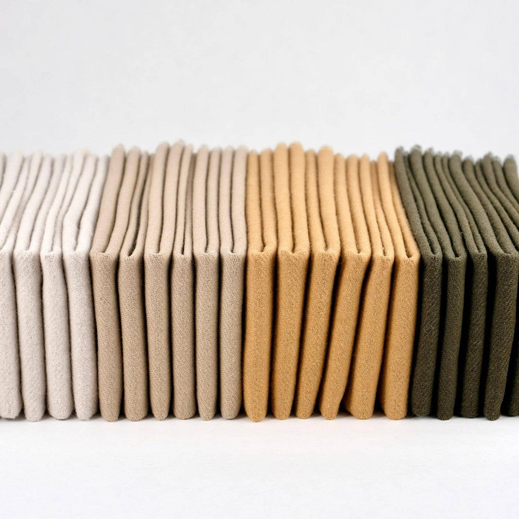 Non-Paper Towels - Organic Brushed Cotton : Earth Tones / 12-pk