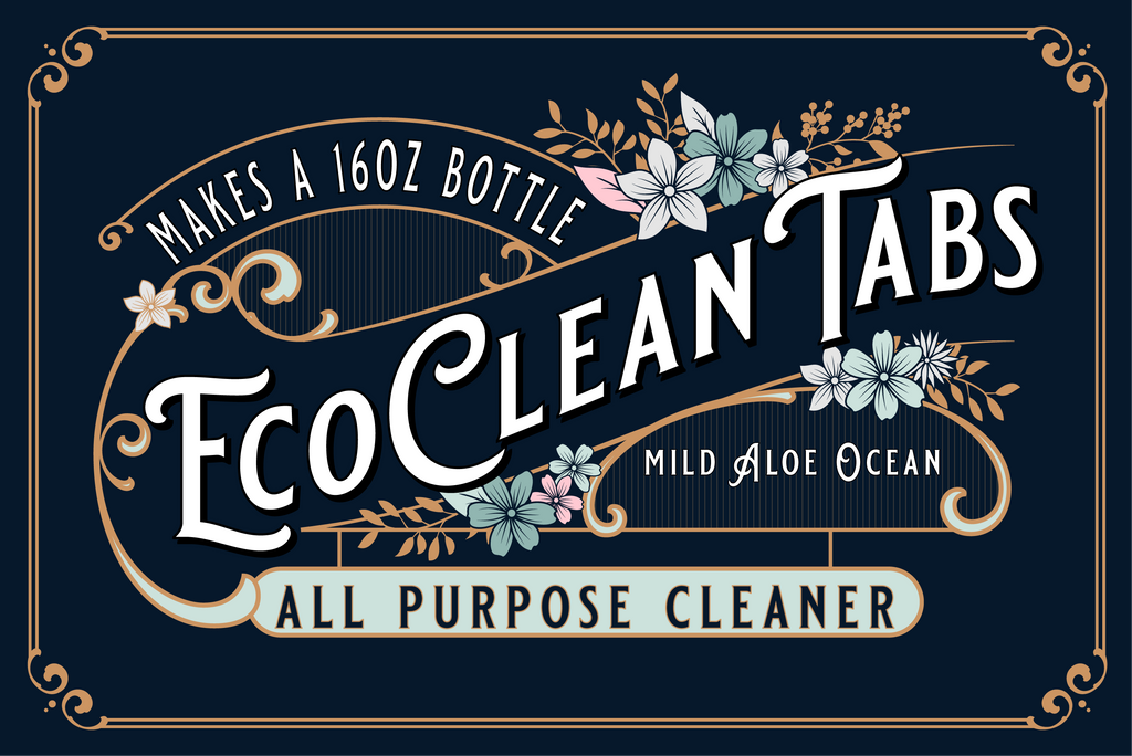 Eco clean multi purpose cleaning tablets- 1 tablet Rose scent