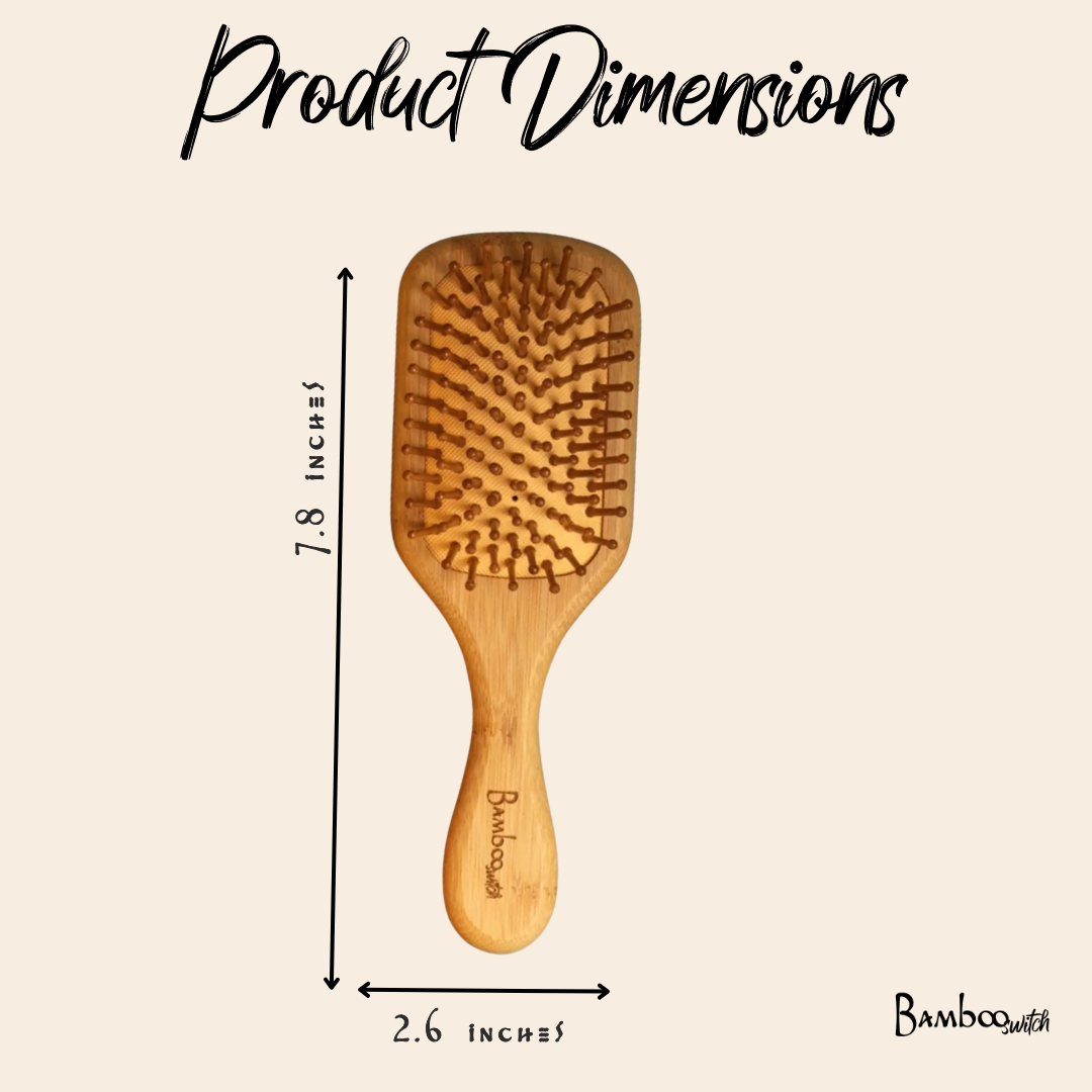 Bamboo Hairbrush | Small Paddle | Earth Day Bestseller