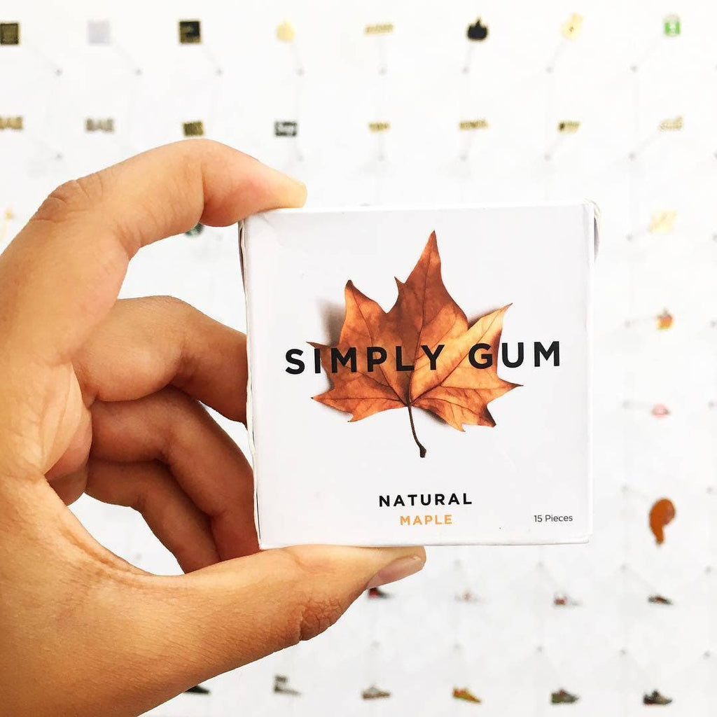 Maple Chewing Gum - Natural + Plastic-Free | 12 Pack