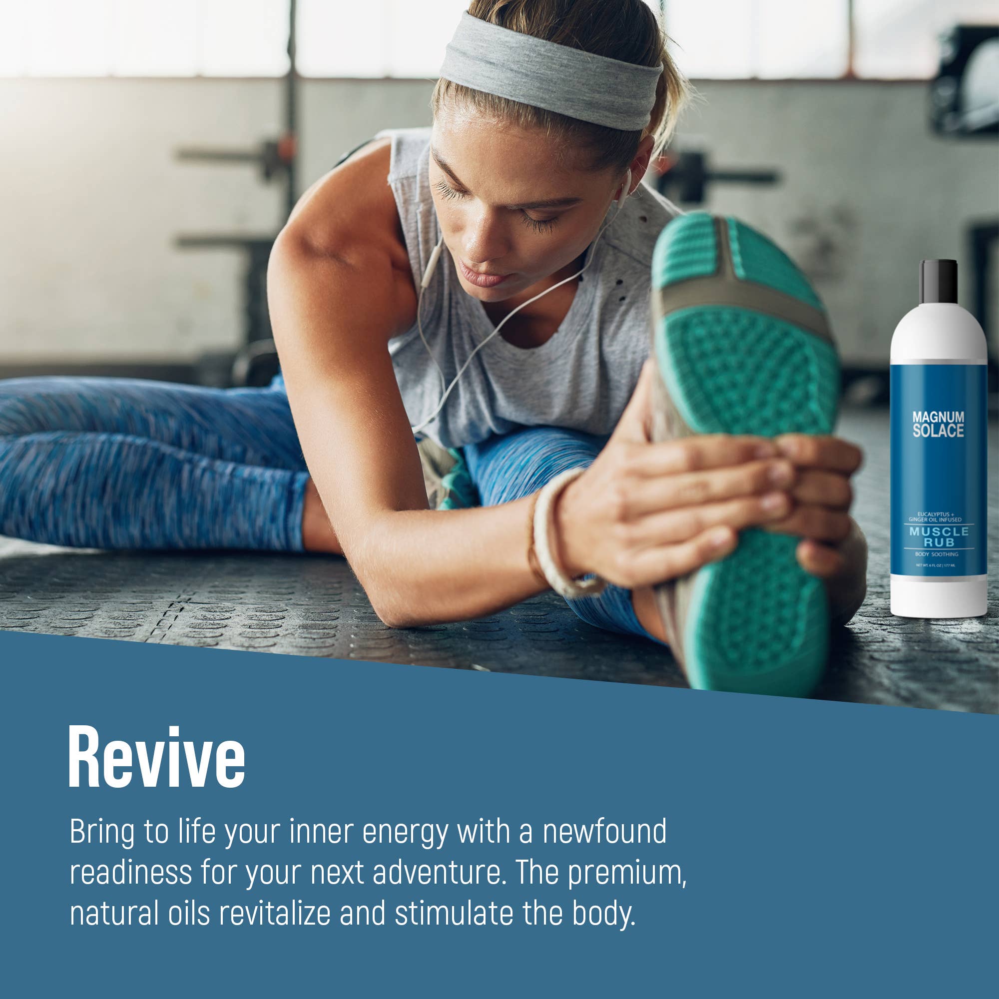 Natural Muscle Rub for Soreness, Joint Pain Relief: 4 oz Jar