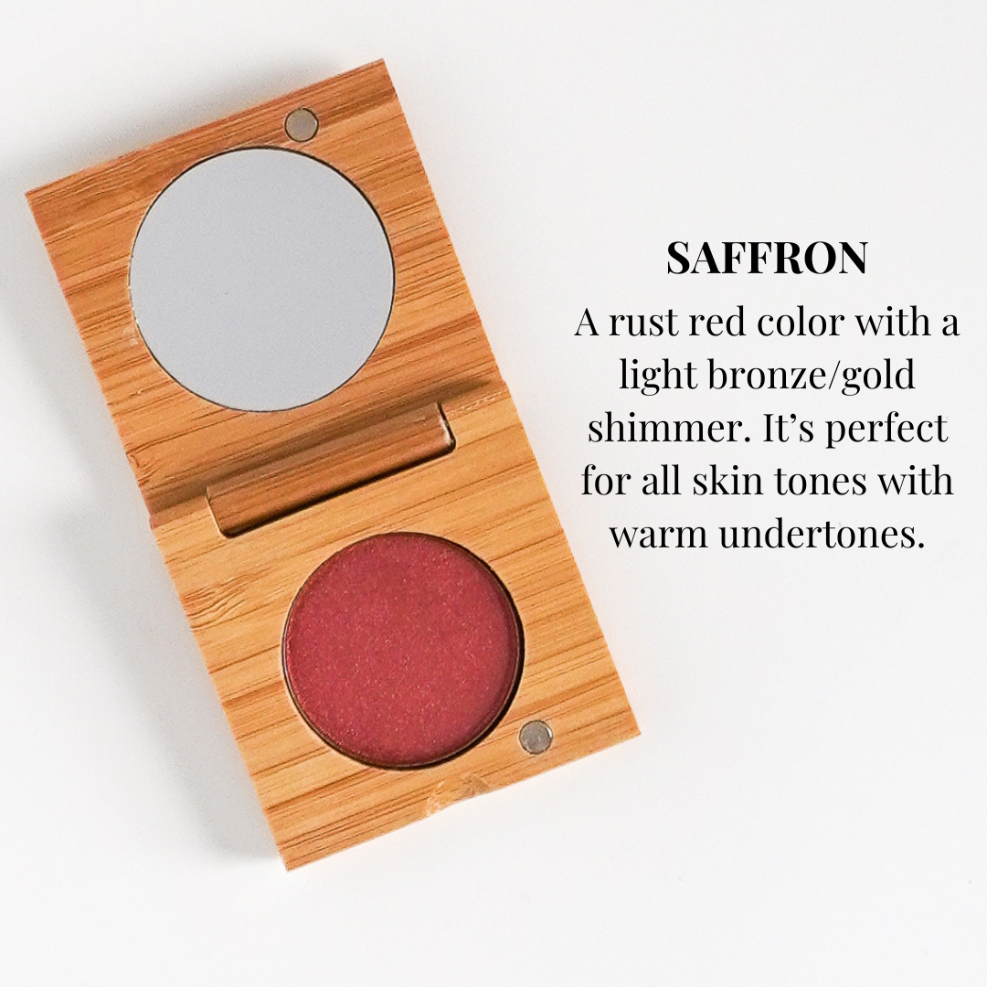 Pressed Mineral Blush | Refillable Zero Waste Makeup: Saffron
