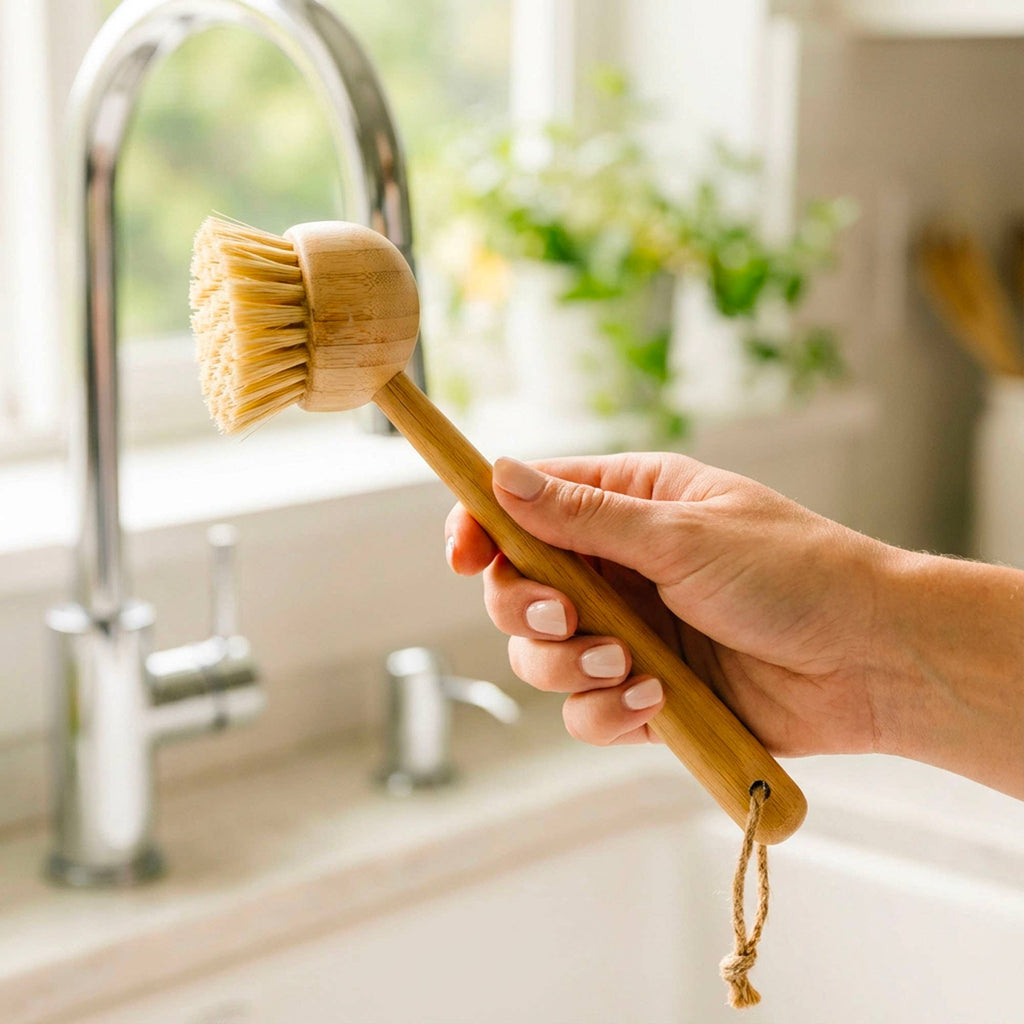 Bamboo Kitchen Dish Scrubber | Faire Market Bestseller