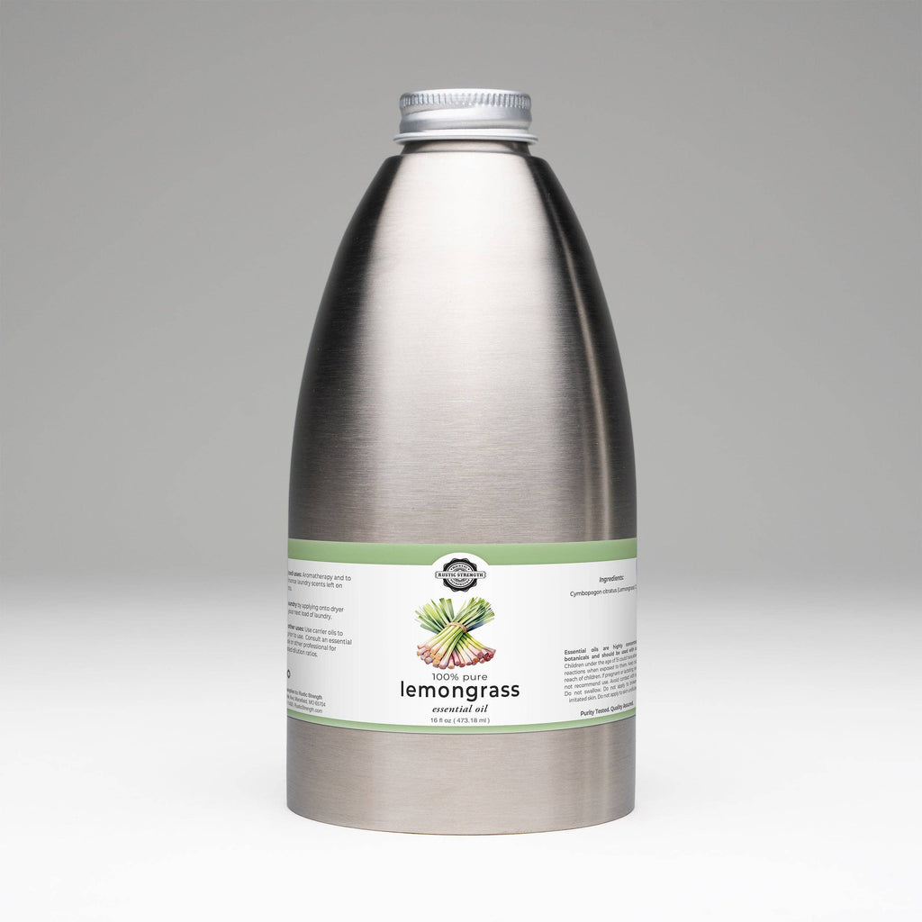 Lemongrass Essential Oil: - 1 oz Retail Glass Vials