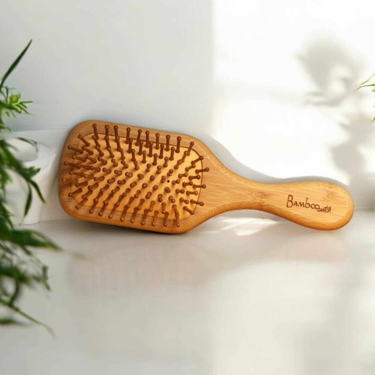 Bamboo Hairbrush | Small Paddle | Earth Day Bestseller