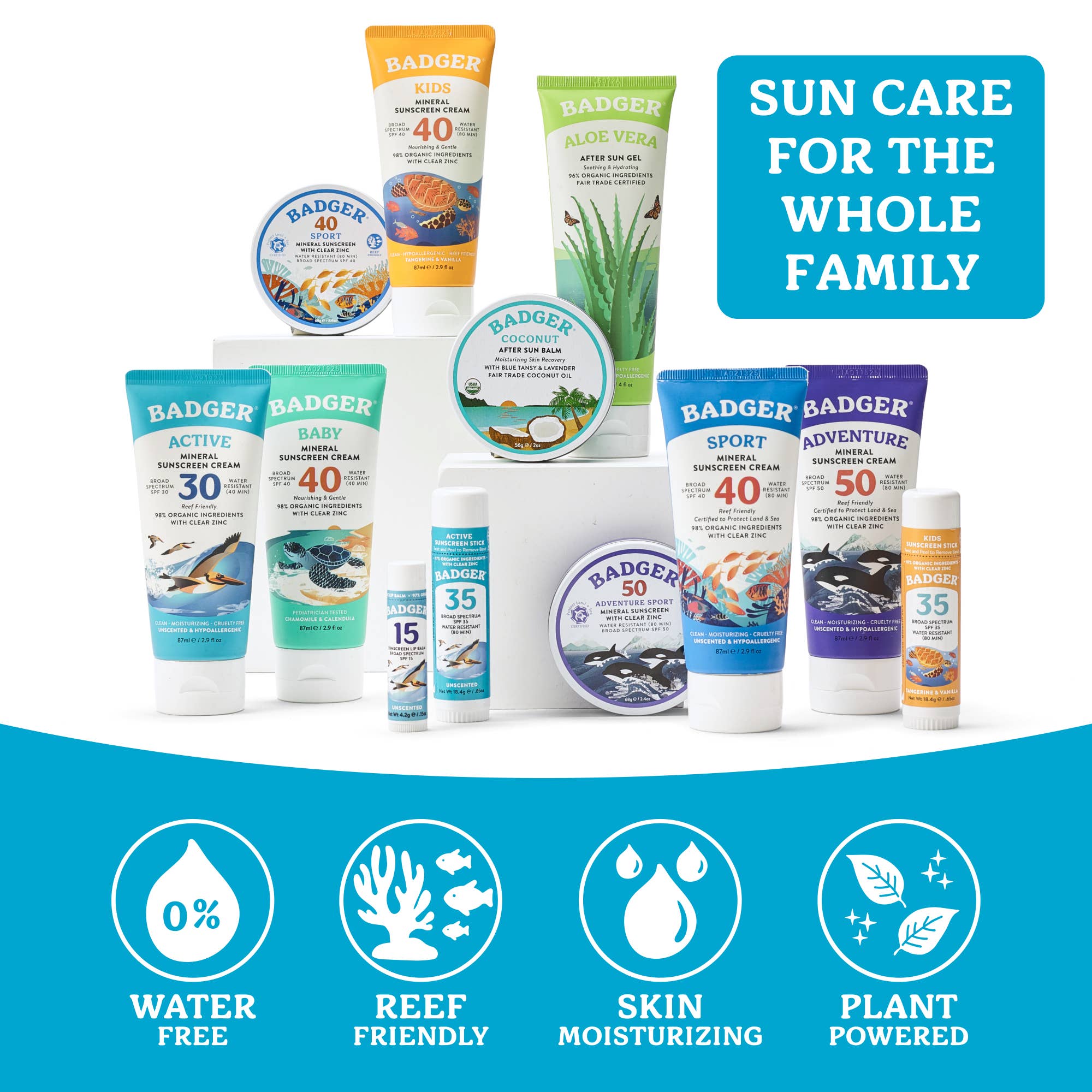 Badger Mineral Sunscreen Lip Balm SPF 15, Zinc Oxide 18ct: 18 x 0.15oz Sticks