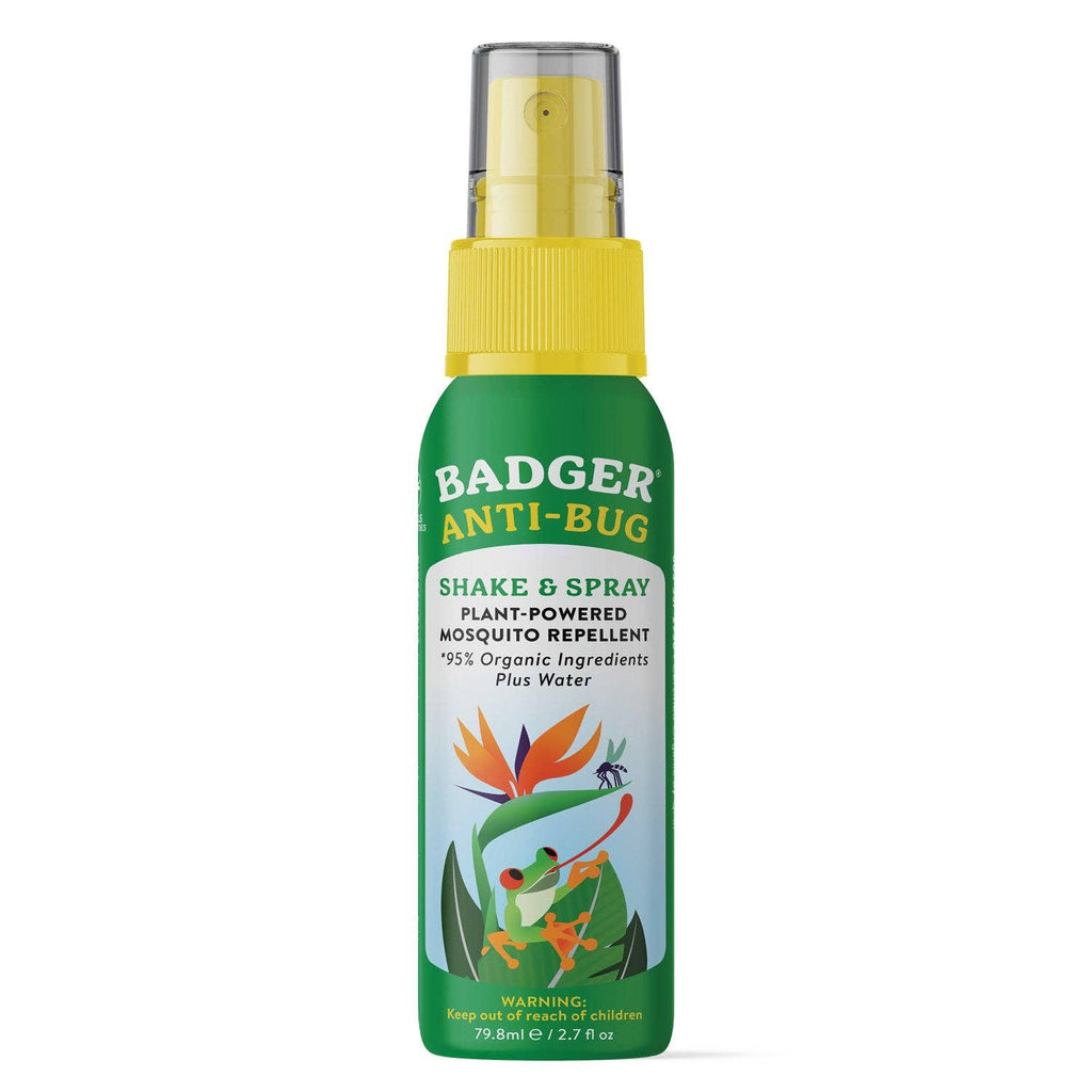 Badger Bug Spray, Mosquito Repellent, Organic & Deet-Free: 2.7 fl oz Aluminum Bottle