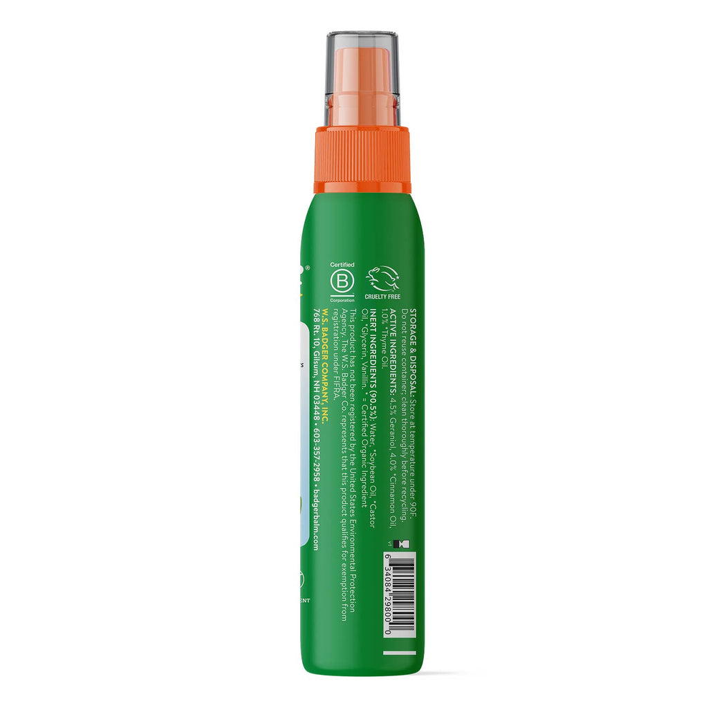 Badger Tick Spray, All Natural Tick Repellent, Deet-Free: 2.7 fl oz Aluminum Bottle
