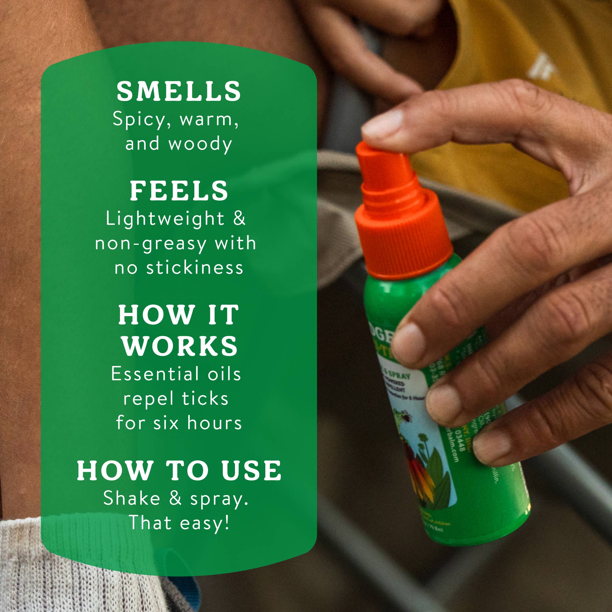 Badger Tick Spray, All Natural Tick Repellent, Deet-Free: 2.7 fl oz Aluminum Bottle