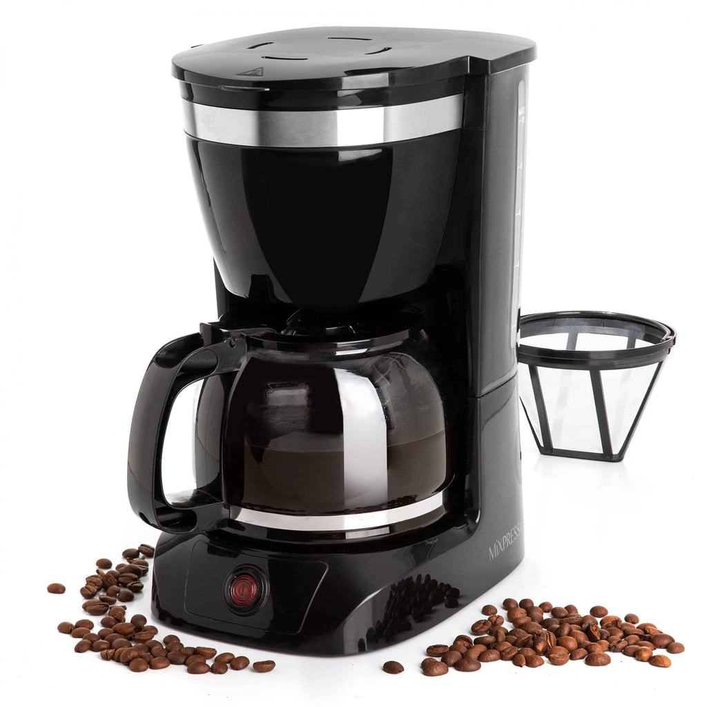 Mixpresso 12-Cup Drip Coffee Maker, Coffee Pot Machine Including Reusable And Removable Coffee Filter, Borosilicate Glass Carafe