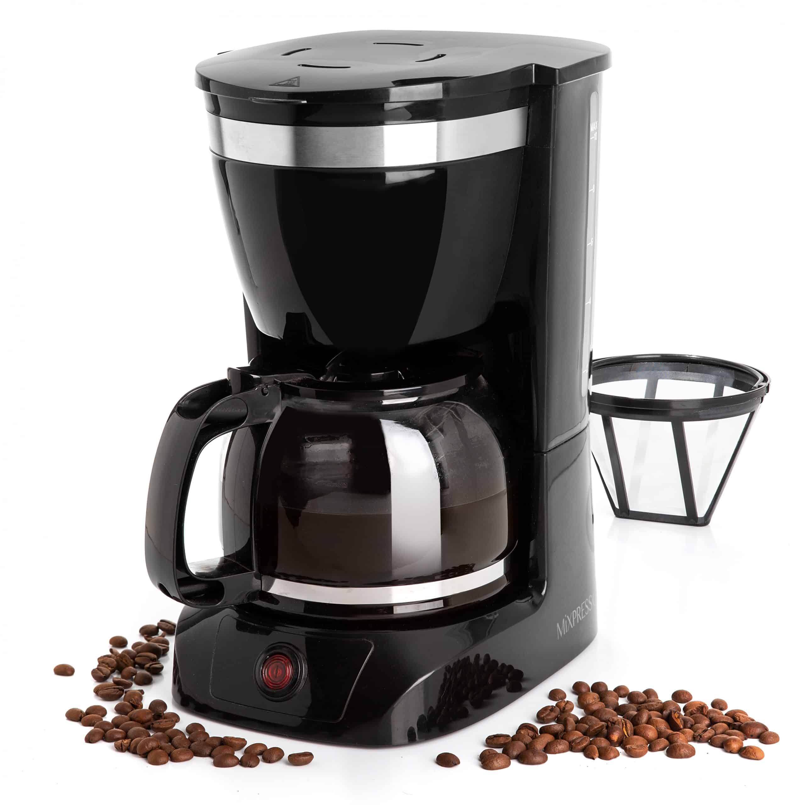 Mixpresso 12-Cup Drip Coffee Maker, Coffee Pot Machine Including Reusable And Removable Coffee Filter, Borosilicate Glass Carafe