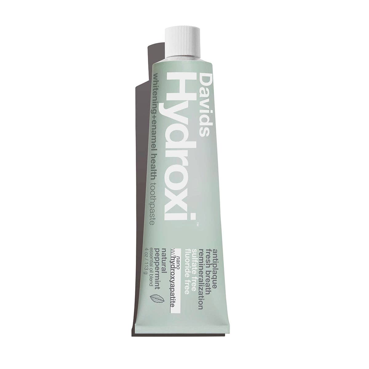 Davids Hydroxi™ whitening+enamel health nano hydroxyapatite premium toothpaste / peppermint: 4oz