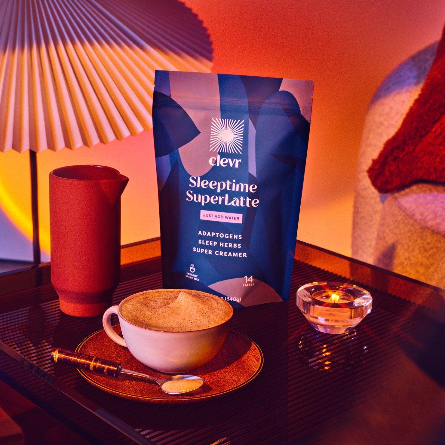 Sleeptime SuperLatte (14 or 30 Servings) | Instant Magnesium Sleep Latte Mix: 14 Lattes