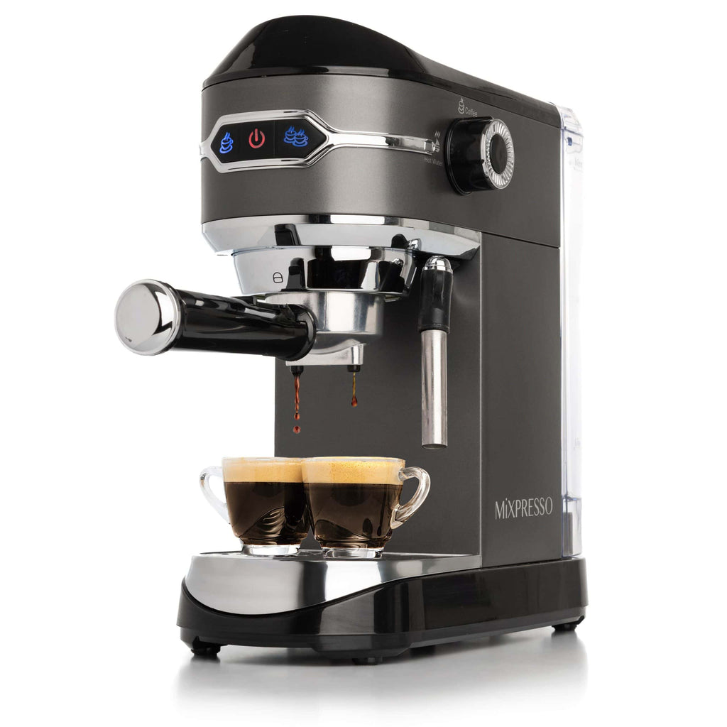 Mixpresso Espresso Maker, 15 Bar Espresso Machine With Milk Frother, Fast Heating Automatic Espresso Machine, Steam Wand For Latte and Cappuccino 37 Oz Removable Water Tank, 1450W Coffee Maker (Titanium Black)