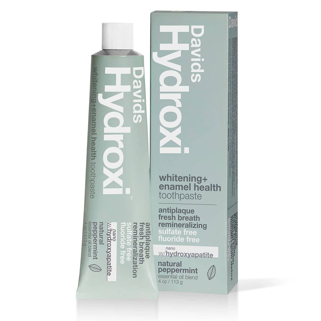 Davids Hydroxi™ whitening+enamel health nano hydroxyapatite premium toothpaste / peppermint: 4oz