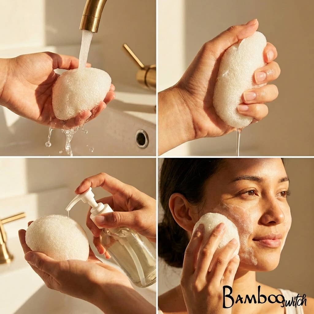 Natural Konjac Facial Cleansing Sponge | Earth Day Best: White