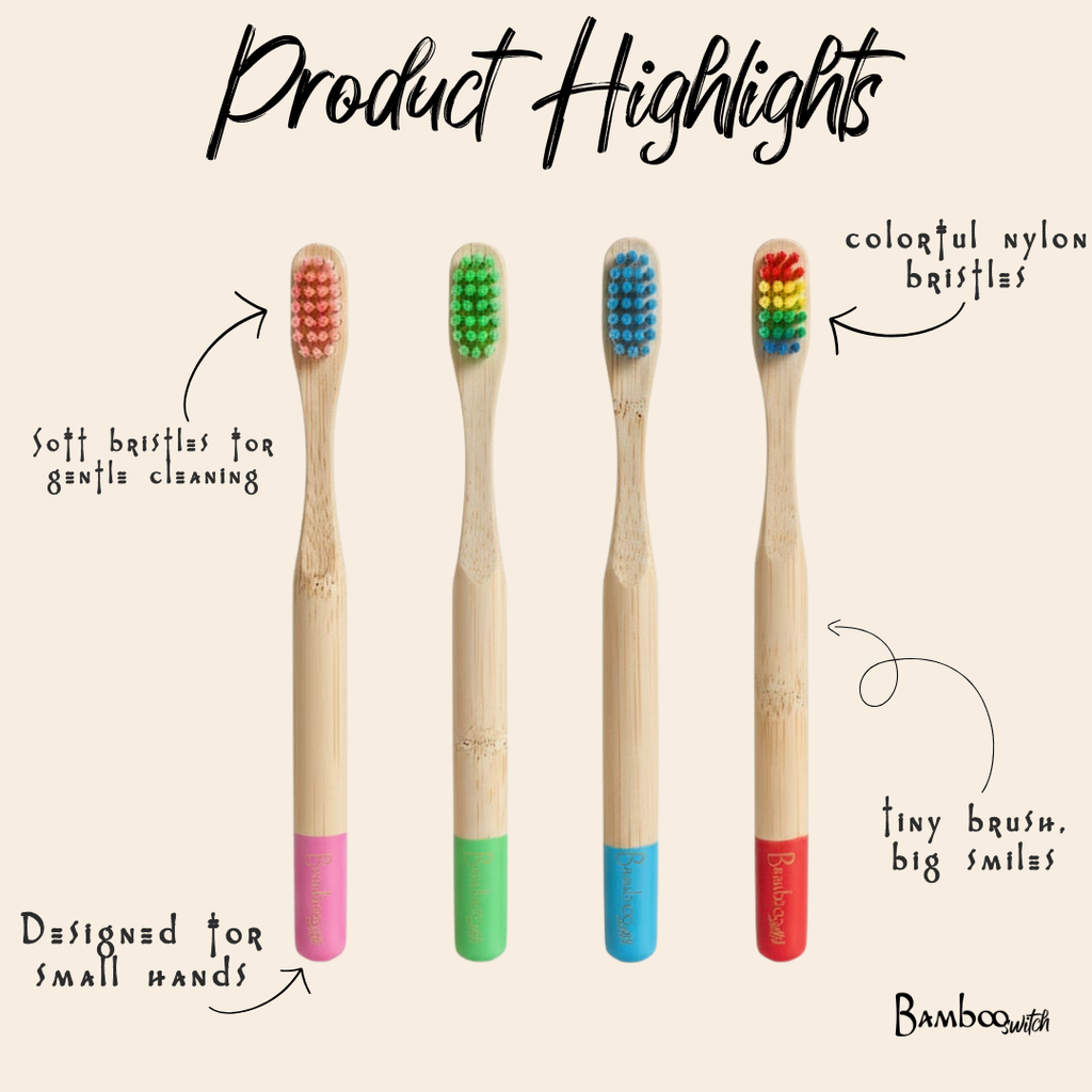 Bamboo Kids Toothbrush | Earth Day Bestseller: Pink