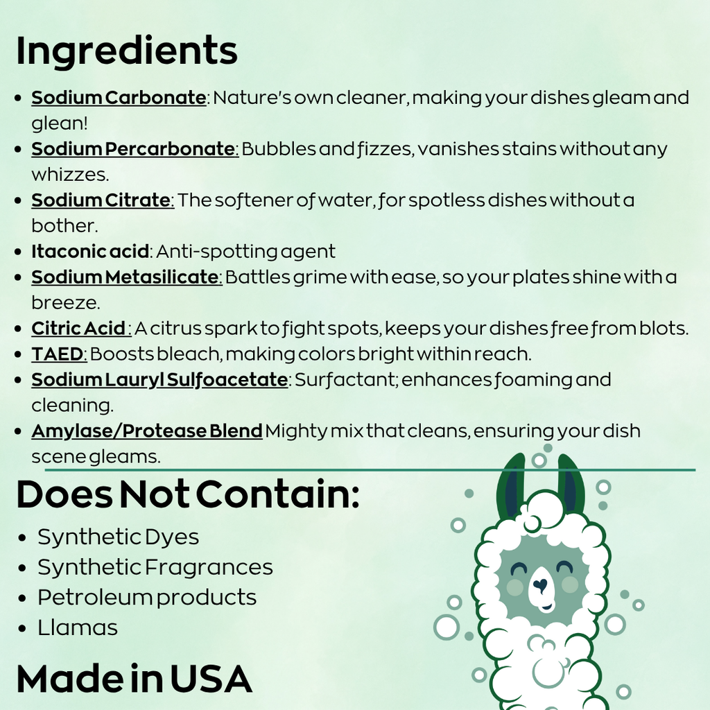 DishWasher Tabs / Refill oz Unscented, PVA Free