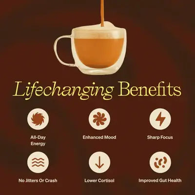 Mocha SuperLatte (14 Servings) | Instant Mocha Latte with Adaptogens, Mushrooms and Probiotics