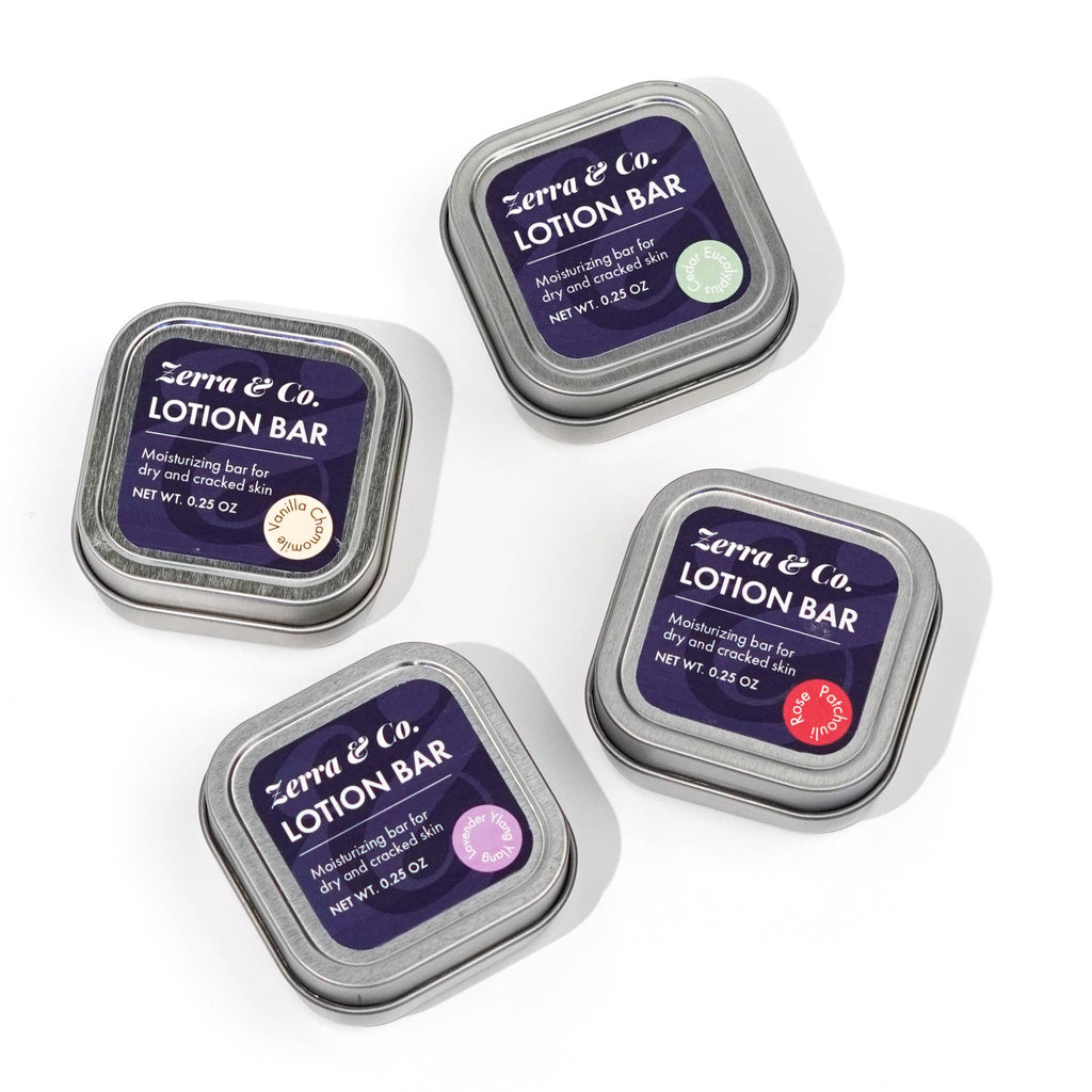 Lotion Bar - Mini | Solid Moisturizer in Travel Sized Tin: Vanilla Chamomile