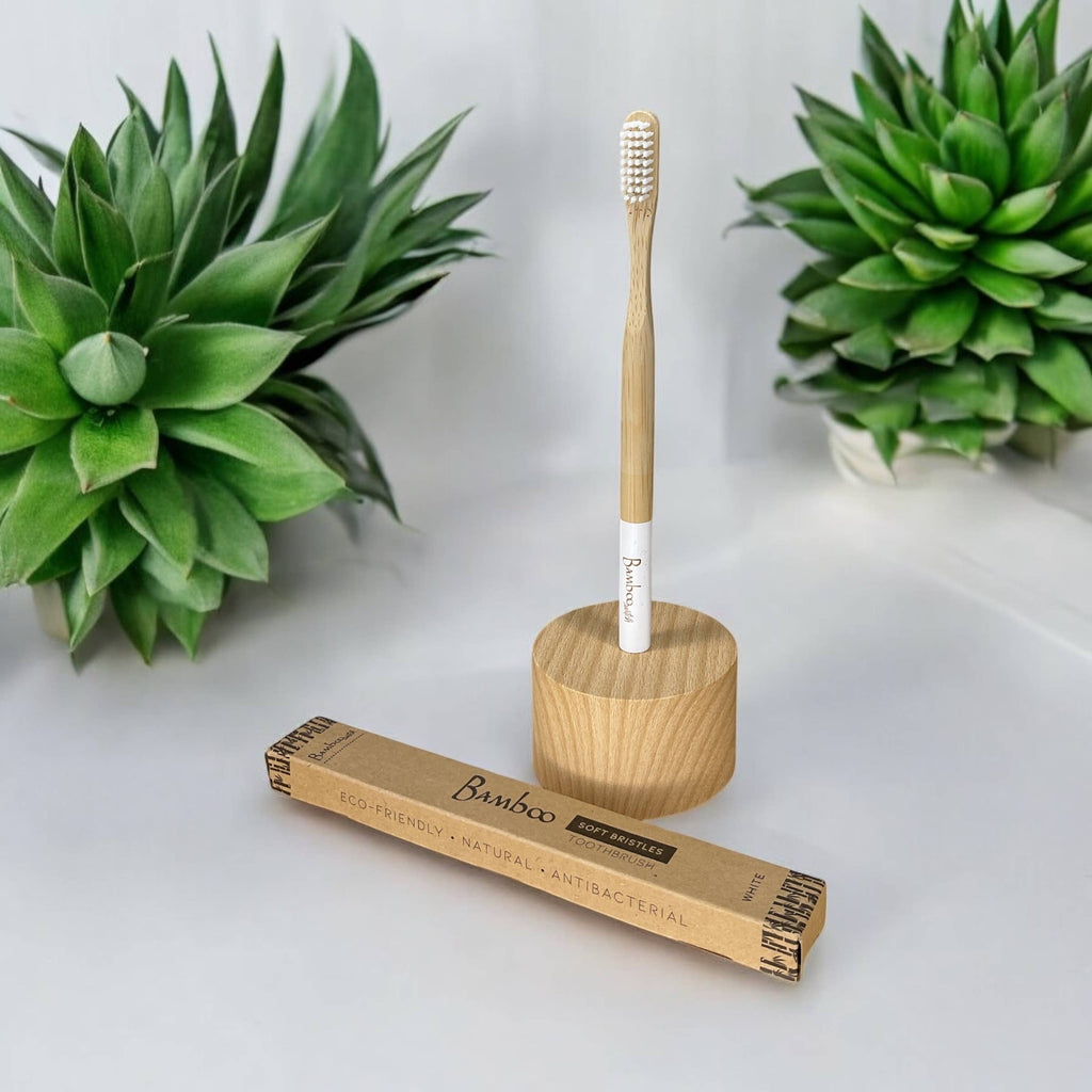 Adult Bamboo Toothbrush | Earth Day Bestseller: White