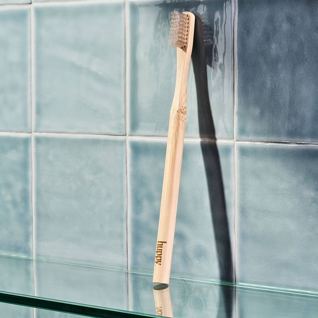 Huppy Bamboo Toothbrush | Plastic-Free with Soft Bristles
