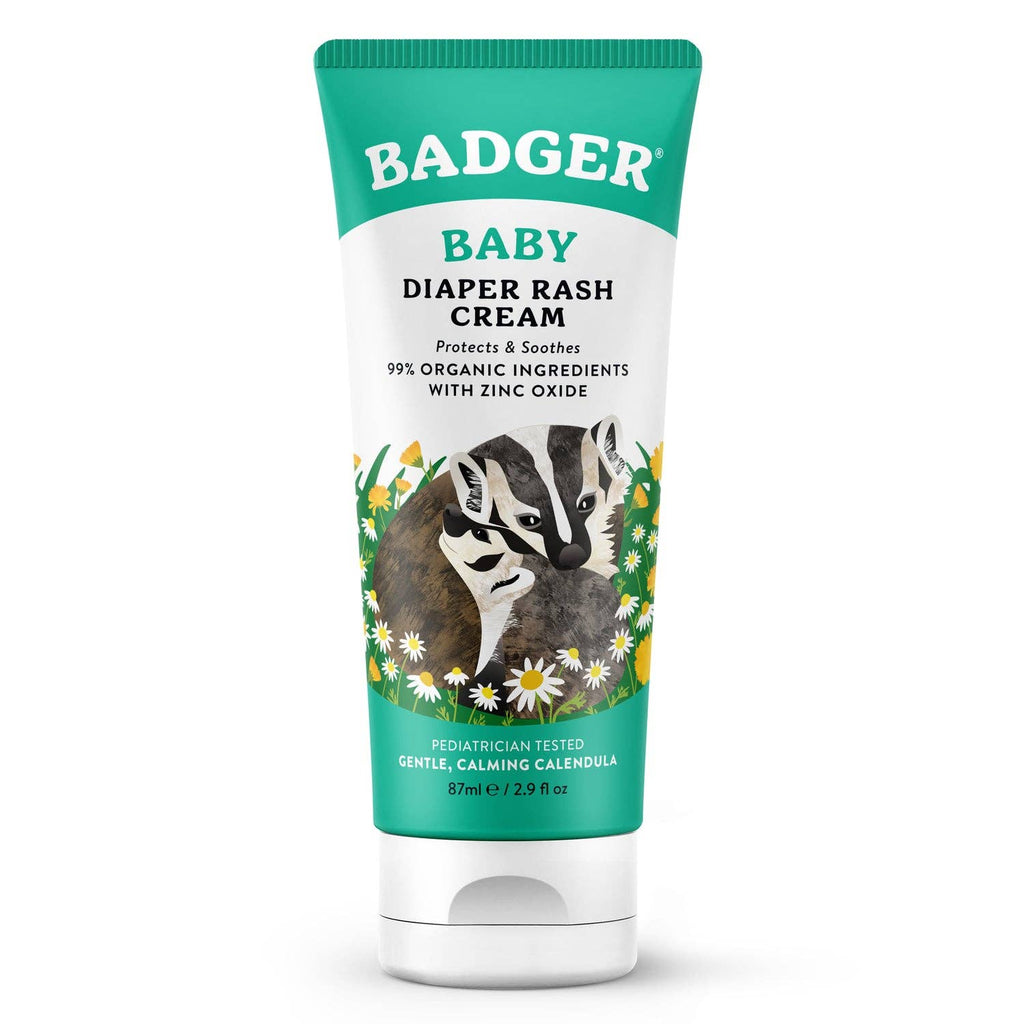 Badger Diaper Cream with Zinc Oxide, Organic & Gentle: 2.9 fl oz Tube