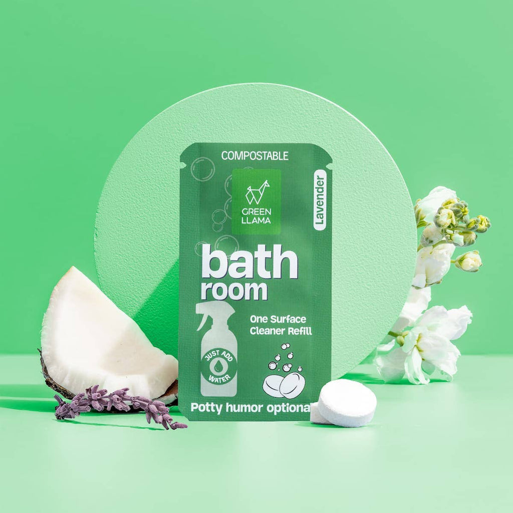 Green Llama Bathroom Lavender  Cleaner Refill Tablets -