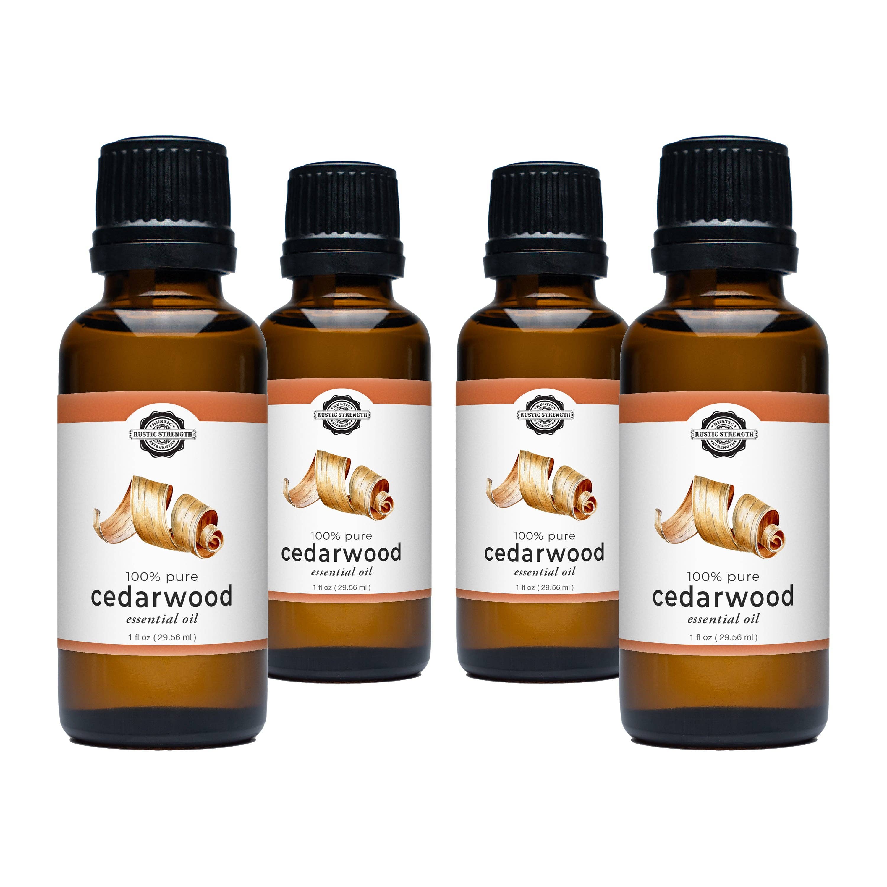 Cedarwood Essential Oil: - 1 oz Retail Glass Vials