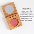 Pressed Mineral Blush | Refillable Zero Waste Makeup: Wild Rose