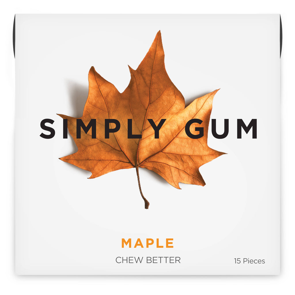 Maple Chewing Gum - Natural + Plastic-Free | 12 Pack